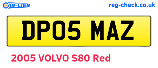 DP05MAZ are the vehicle registration plates.