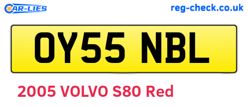 OY55NBL are the vehicle registration plates.