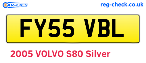 FY55VBL are the vehicle registration plates.