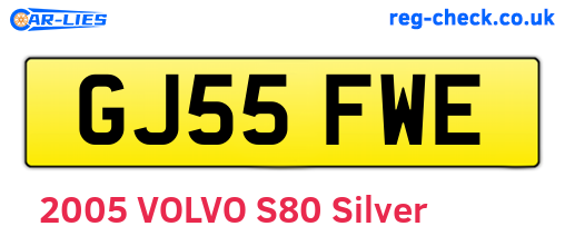 GJ55FWE are the vehicle registration plates.