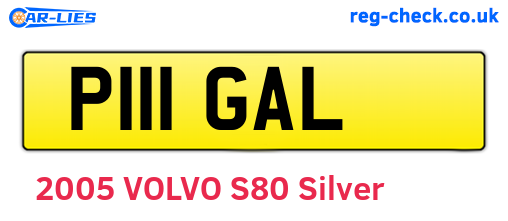 P111GAL are the vehicle registration plates.