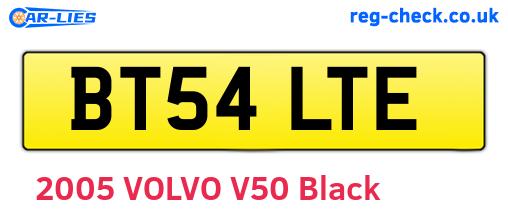 BT54LTE are the vehicle registration plates.