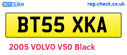 BT55XKA are the vehicle registration plates.