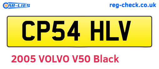 CP54HLV are the vehicle registration plates.