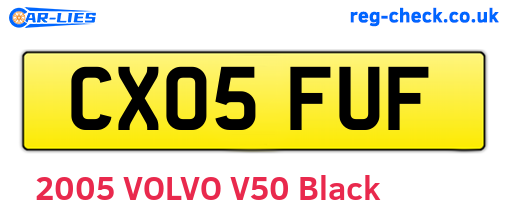 CX05FUF are the vehicle registration plates.