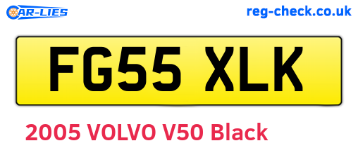 FG55XLK are the vehicle registration plates.