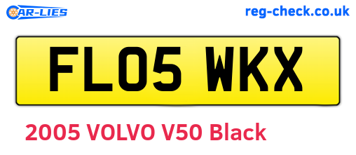 FL05WKX are the vehicle registration plates.
