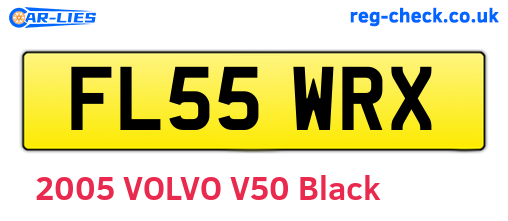 FL55WRX are the vehicle registration plates.