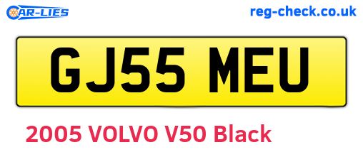 GJ55MEU are the vehicle registration plates.