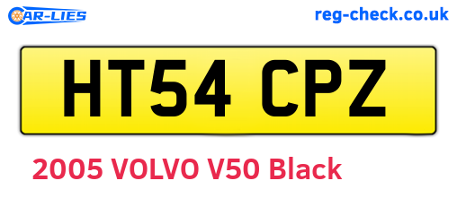 HT54CPZ are the vehicle registration plates.