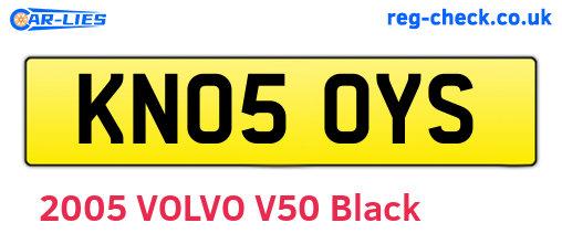 KN05OYS are the vehicle registration plates.