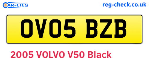OV05BZB are the vehicle registration plates.