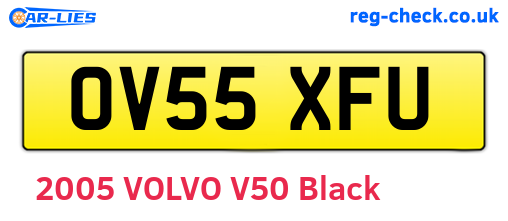 OV55XFU are the vehicle registration plates.
