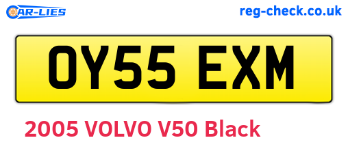OY55EXM are the vehicle registration plates.