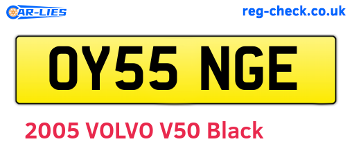 OY55NGE are the vehicle registration plates.