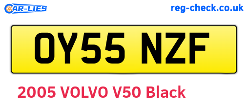 OY55NZF are the vehicle registration plates.