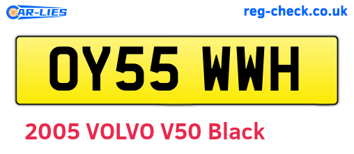 OY55WWH are the vehicle registration plates.