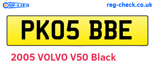 PK05BBE are the vehicle registration plates.
