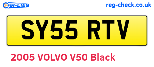 SY55RTV are the vehicle registration plates.