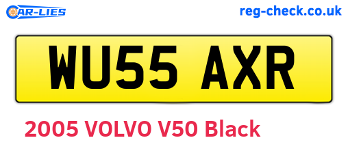 WU55AXR are the vehicle registration plates.