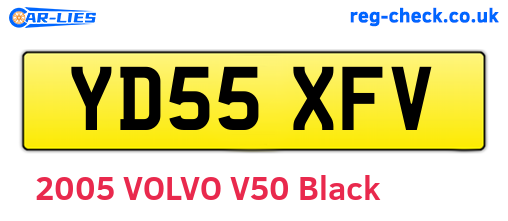 YD55XFV are the vehicle registration plates.