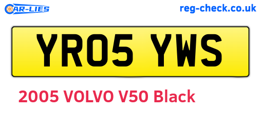 YR05YWS are the vehicle registration plates.