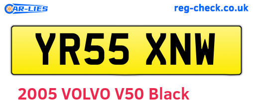 YR55XNW are the vehicle registration plates.