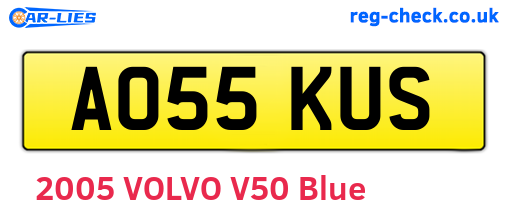 AO55KUS are the vehicle registration plates.