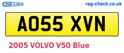 AO55XVN are the vehicle registration plates.