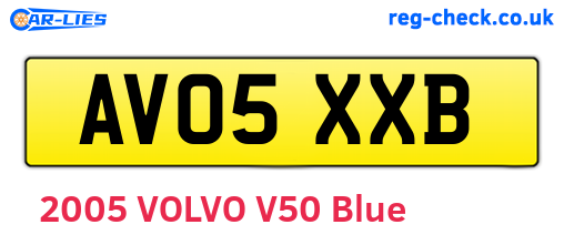 AV05XXB are the vehicle registration plates.