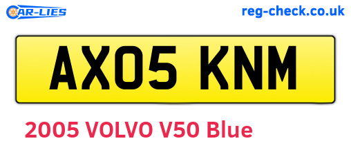 AX05KNM are the vehicle registration plates.