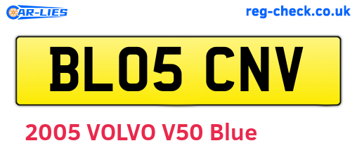 BL05CNV are the vehicle registration plates.