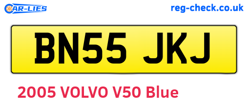 BN55JKJ are the vehicle registration plates.
