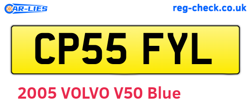 CP55FYL are the vehicle registration plates.