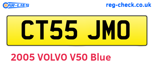 CT55JMO are the vehicle registration plates.