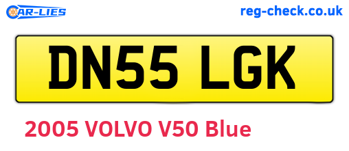 DN55LGK are the vehicle registration plates.