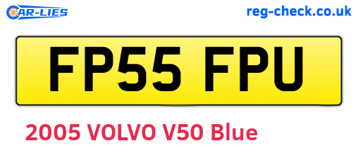 FP55FPU are the vehicle registration plates.
