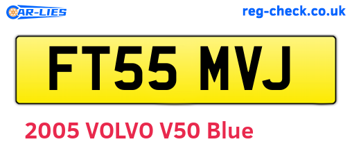 FT55MVJ are the vehicle registration plates.