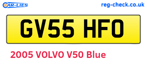 GV55HFO are the vehicle registration plates.