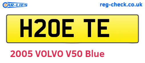 H20ETE are the vehicle registration plates.