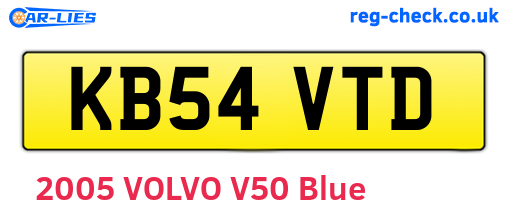 KB54VTD are the vehicle registration plates.