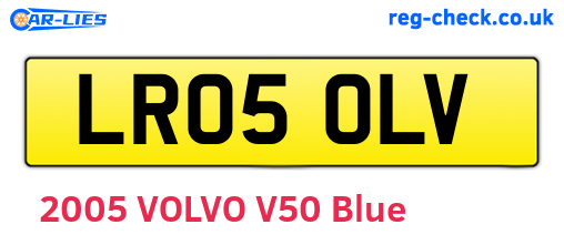 LR05OLV are the vehicle registration plates.