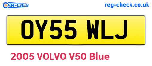 OY55WLJ are the vehicle registration plates.