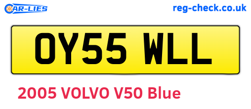 OY55WLL are the vehicle registration plates.