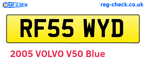 RF55WYD are the vehicle registration plates.
