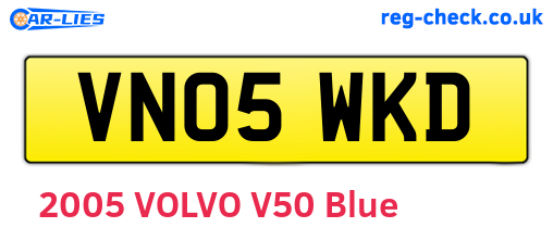 VN05WKD are the vehicle registration plates.
