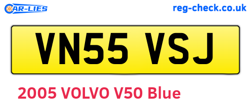 VN55VSJ are the vehicle registration plates.