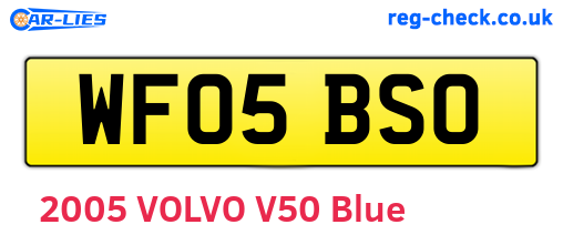 WF05BSO are the vehicle registration plates.