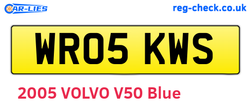 WR05KWS are the vehicle registration plates.