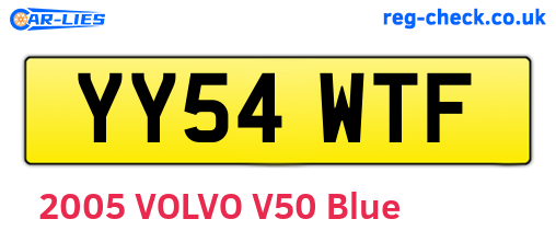 YY54WTF are the vehicle registration plates.